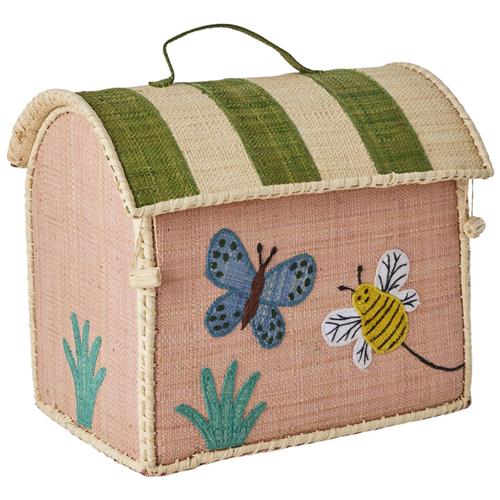 RICE Butterfly Lille Husformet Kurv Lyserød One Size      unisex