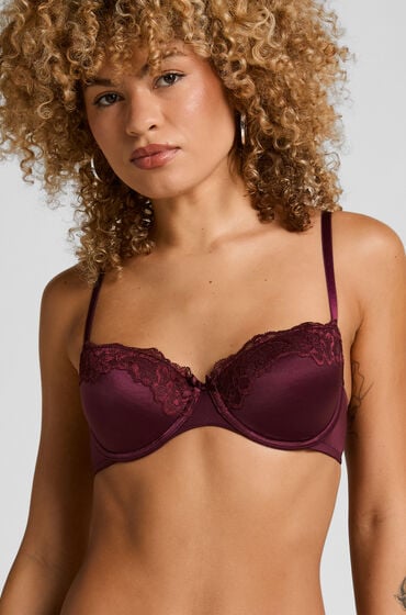 Hunkemöller Formstøbt bøjle-bh Lace & Shine Lilla