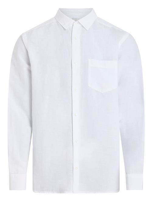 Linen Cotton Regular L/S Shirt Calvin Klein White
