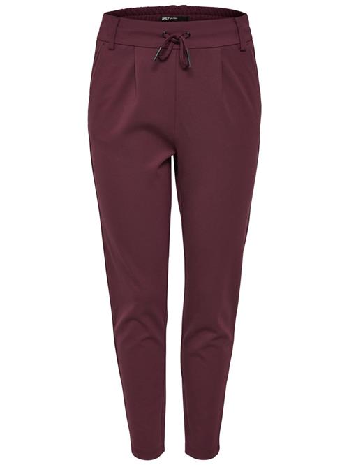 ONLY Bukser med lægfolder 'Poptrash'  vinrød