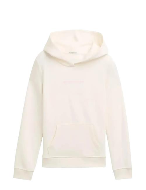 Printed Logo Hoody Tom Tailor Cream