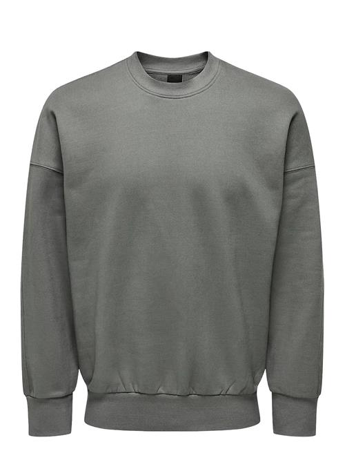 Onsdan Life Rlx Heavy Sweat Crew ONLY & SONS Grey