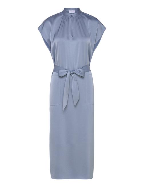 Belted Stand Collar Dress Filippa K Blue