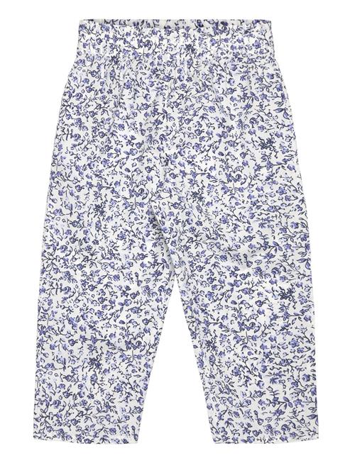 Printed Cotton Trousers Mango White