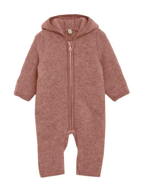 Pram Suit Ears Wool Fleece Huttelihut Red