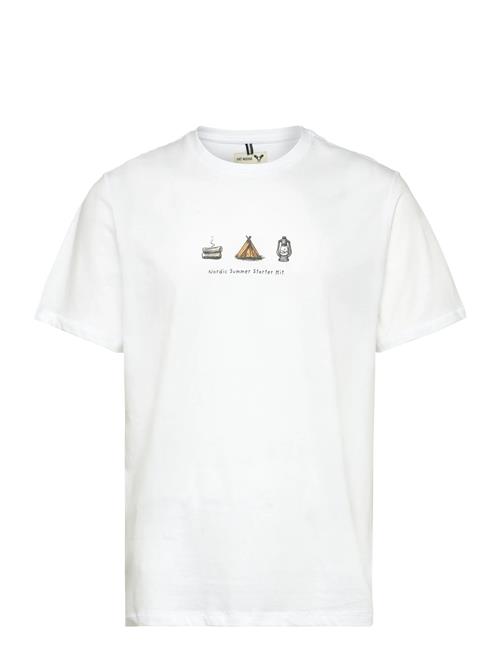 Nordic Summer T-Shirt Fat Moose White