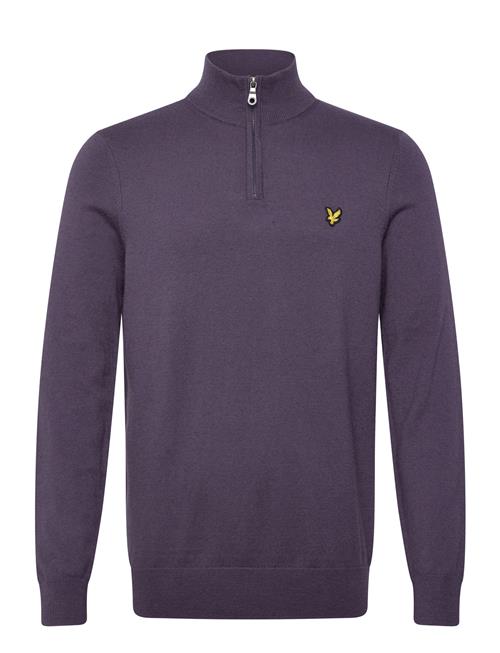 Cotton Merino Quarter Zip Jumper Lyle & Scott Purple