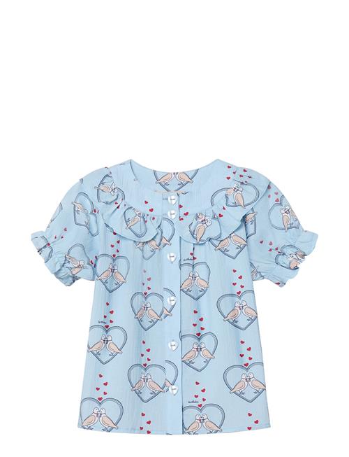 Colombe Ss Blouse Fliink Blue