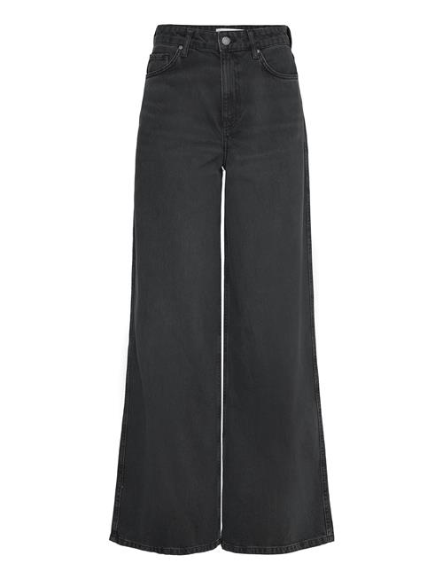 High-Waisted Wide-Leg Jeans Mango Grey