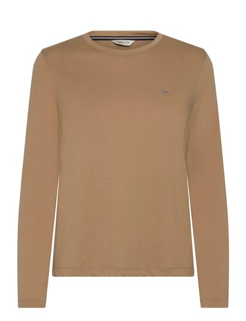 Reg Shield Logo Ls T-Shirt GANT Cream