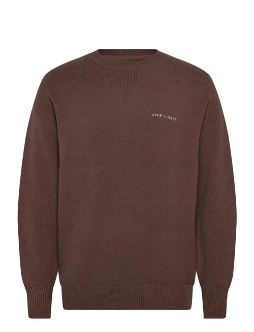 Script Knitted Crew Neck Lyle & Scott Brown