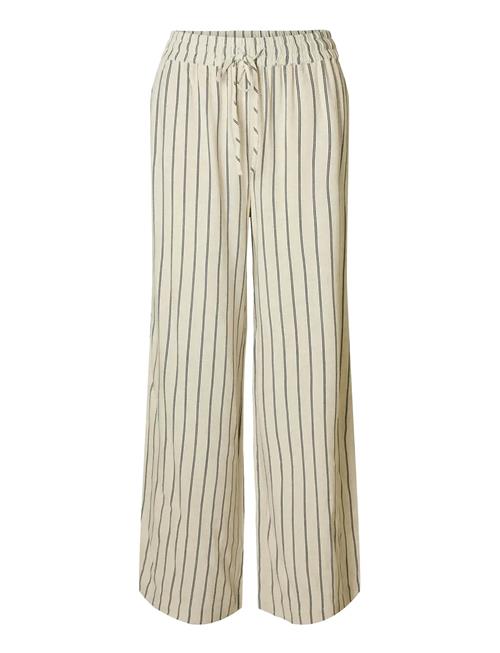 Slfviva-Gulia Hw Striped Sun Pant Noos Selected Beige