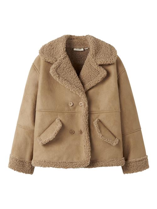 LIL ATELIER Oversized Teddy Jakke Nester Oxford Tan