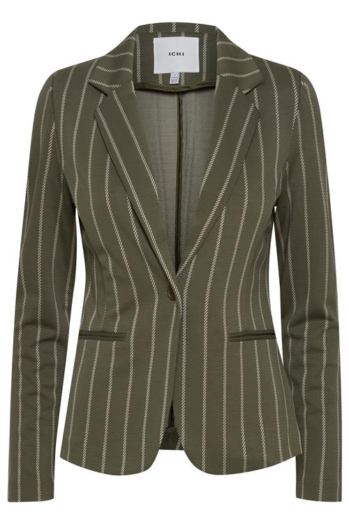 ICHI Blazer 'RUTI'  grøn / hvid