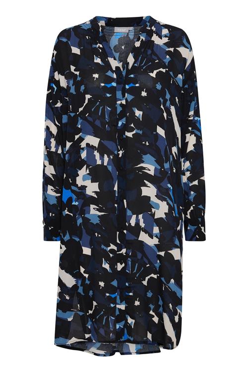Fransa Blusekjole  blå / indigo / sort / offwhite