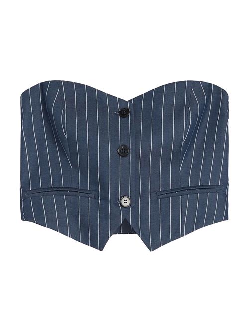 Se Bershka Bluse  marin / hvid ved About You