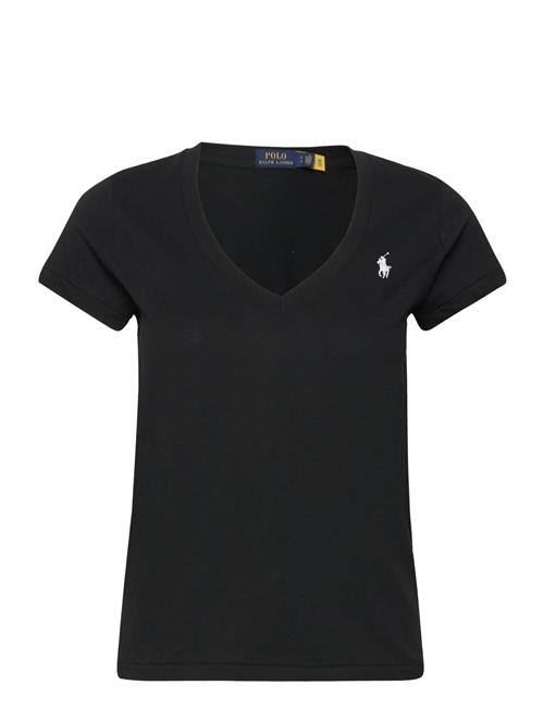 Cotton Jersey V-Neck Tee Polo Ralph Lauren Black