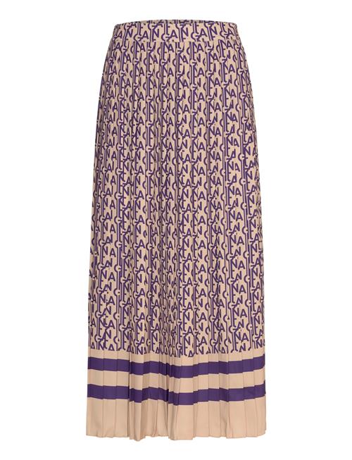 Monogram Print Pleated Skirt GANT Patterned