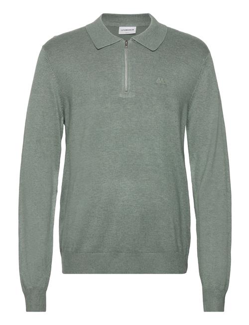 Ecovero L/S Zip Polo Lindbergh Green