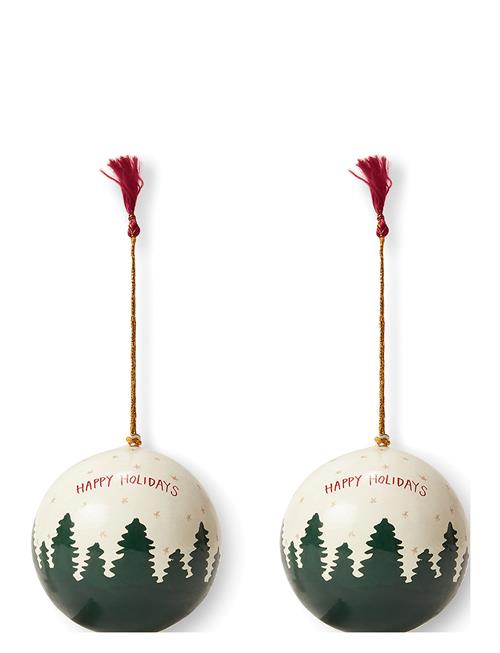 Papier Maché Balls Christmas Ornament Lexington Home Patterned