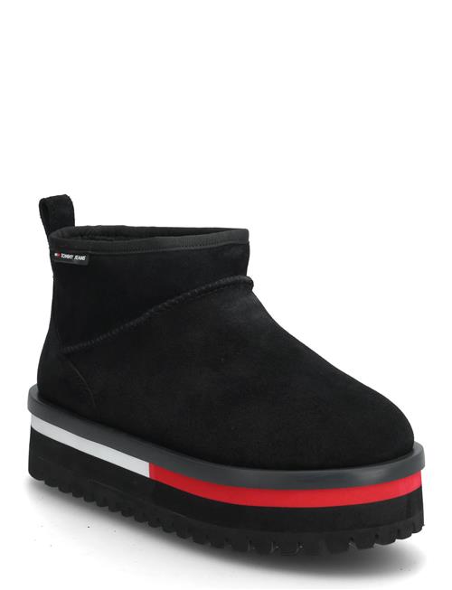 Tjw Flatform Snow Boot Suede Tommy Hilfiger Black