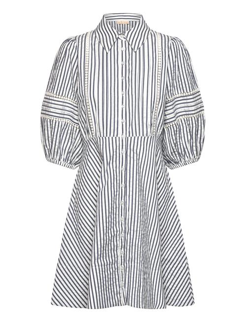 Seersucker Decorated Dress By Ti Mo White