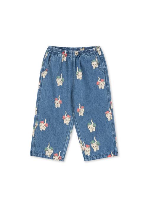 Konges Sløjd GOTS Magot Denim-bukser Bow Kitty Denim  Bow Kitty Denim 5-6 Y  Blå  5-6 år  kvinde