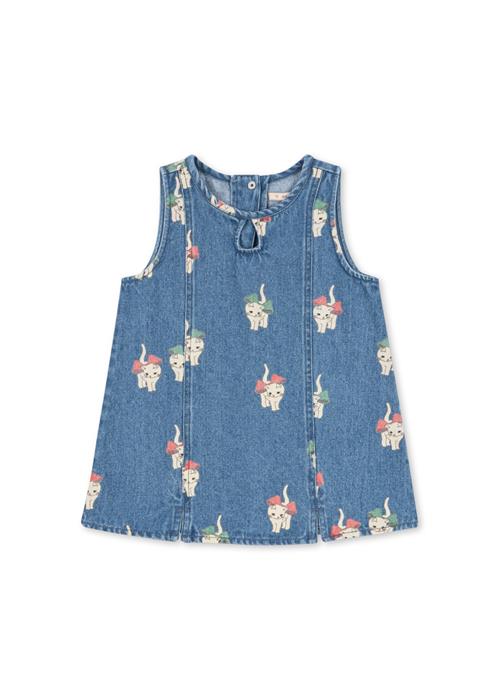Konges Sløjd GOTS Magot Denim-kjole Bow Kitty Denim  Bow Kitty Denim 2 Y  Blå  2 år  kvinde
