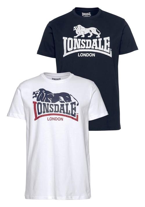 LONSDALE Bluser & t-shirts 'Loscoe'  marin / rød / hvid