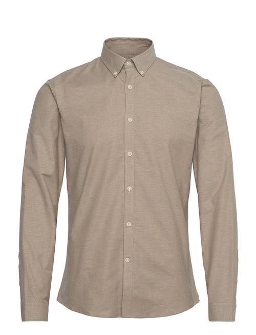 Yarn Dyed Oxford Superflex Shirt Lindbergh Beige