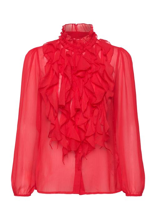 Liljasz Crinkle Ls Shirt Saint Tropez Red