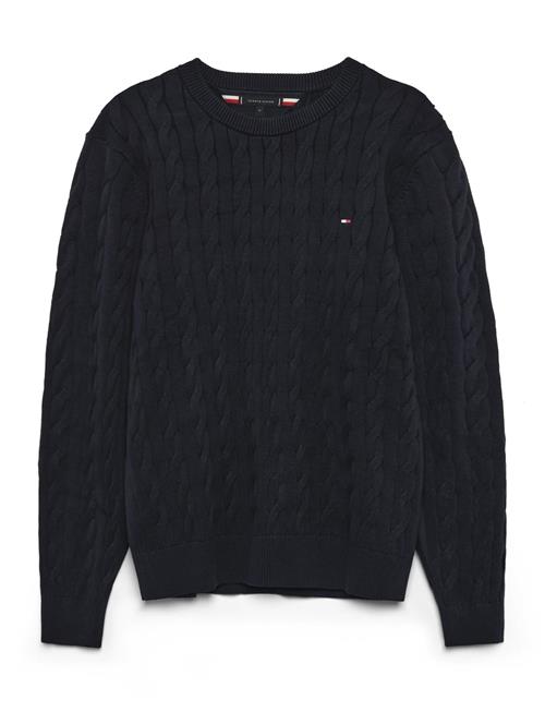 Classic Cotton Cable Crew Neck Tommy Hilfiger Navy
