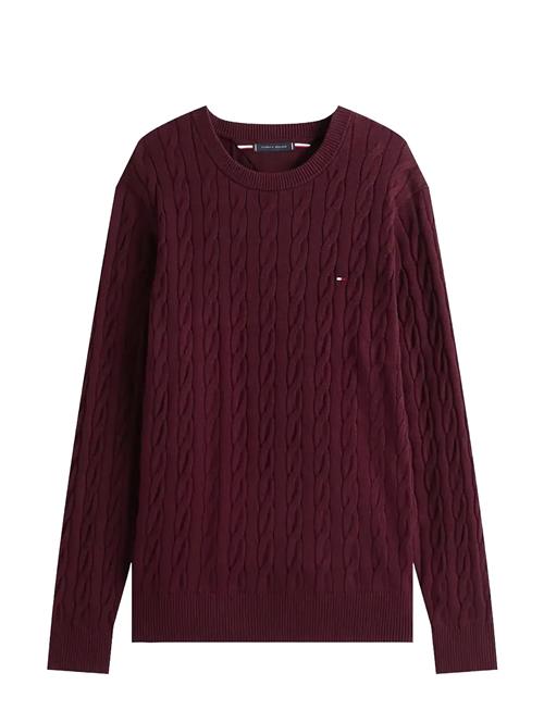 Classic Cotton Cable Crew Neck Tommy Hilfiger Red