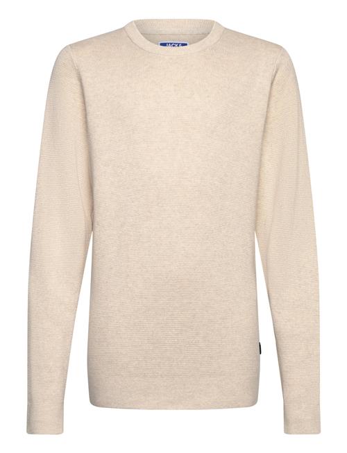 Jack & Jones Jprblamilano Stitch Knit Crew Neck Jnr Jack & J S Cream