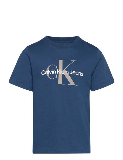 Ck Monogram Ss T-Shirt Calvin Klein Blue