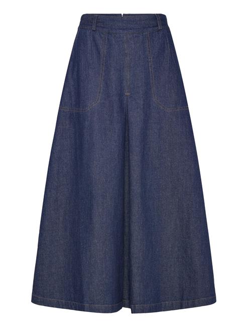 Pd-Harper Chambrey Pleat Skirt Pieszak Navy