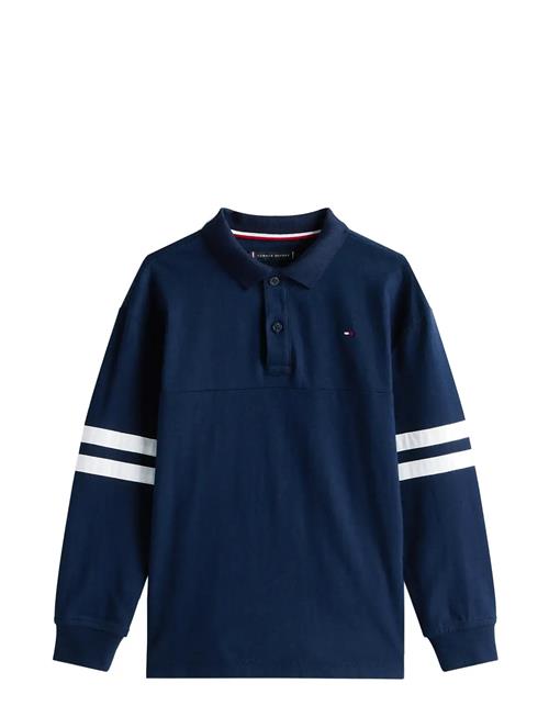 Th Mixed Graphic Polo Ls Tommy Hilfiger Navy