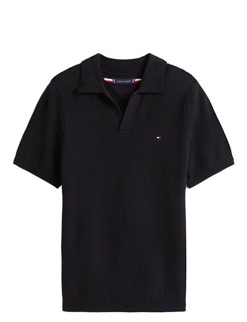 Knitted Textured Polo Tommy Hilfiger Black
