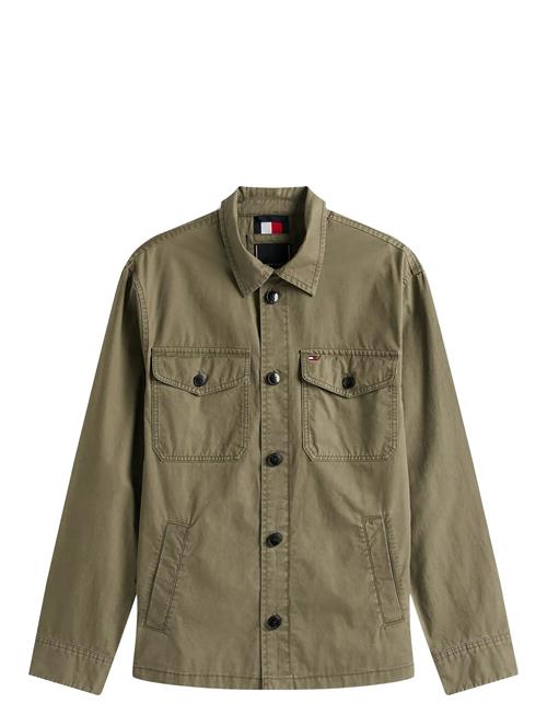 Cotton Twill Shirt Jacket Tommy Hilfiger Khaki