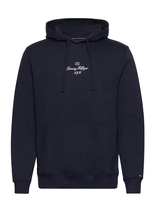 Outline Flag Script Hoodie Tommy Hilfiger Navy