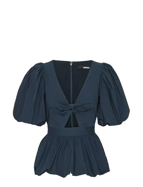Puff Sleeve Bubble Top ROTATE Birger Christensen Navy