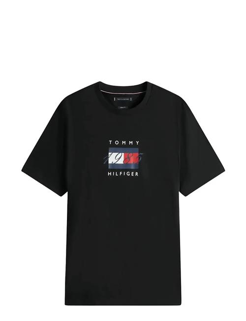 Linear Flag Graphic Tee Tommy Hilfiger Black