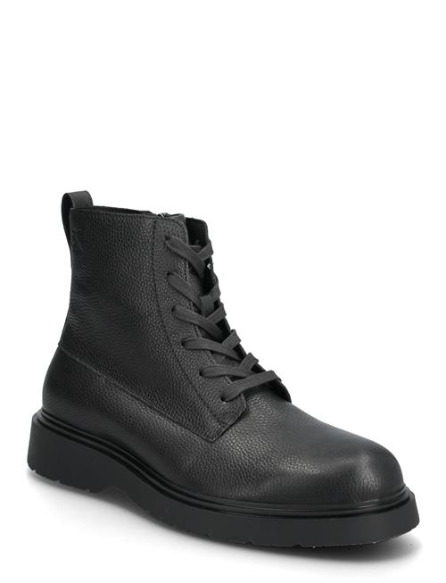 Combat Ess Lace Up Zip Boot Lth Calvin Klein Black