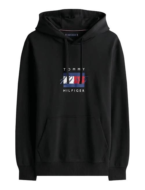 Linear Flag Graphic Hoodie Tommy Hilfiger Black