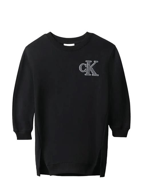 Towling Monogram Terry Ls Dress Calvin Klein Black