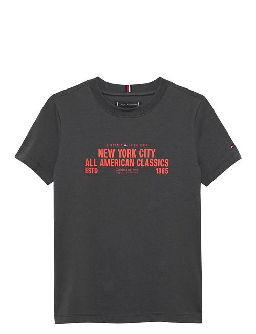 Nyc Print Graphic Tee Ss Tommy Hilfiger Grey