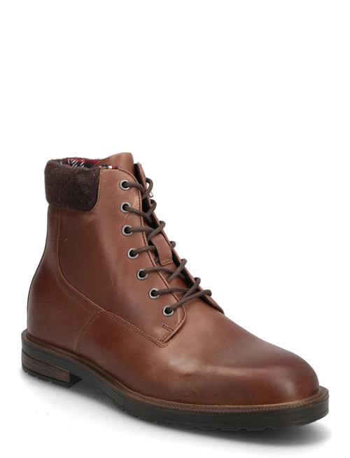 Cleated Hilfiger W Lth Boot Tommy Hilfiger Brown
