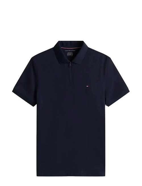 Performance Pique Zip Polo Tommy Hilfiger Navy