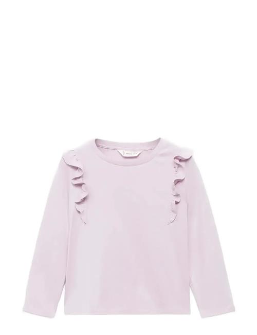 Frills Cotton T-Shirt Mango Purple