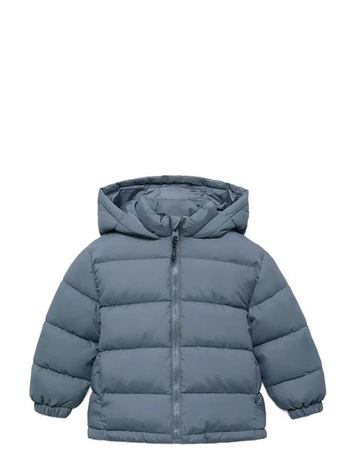 Hooded Liner Quilted Coat Mango Blue